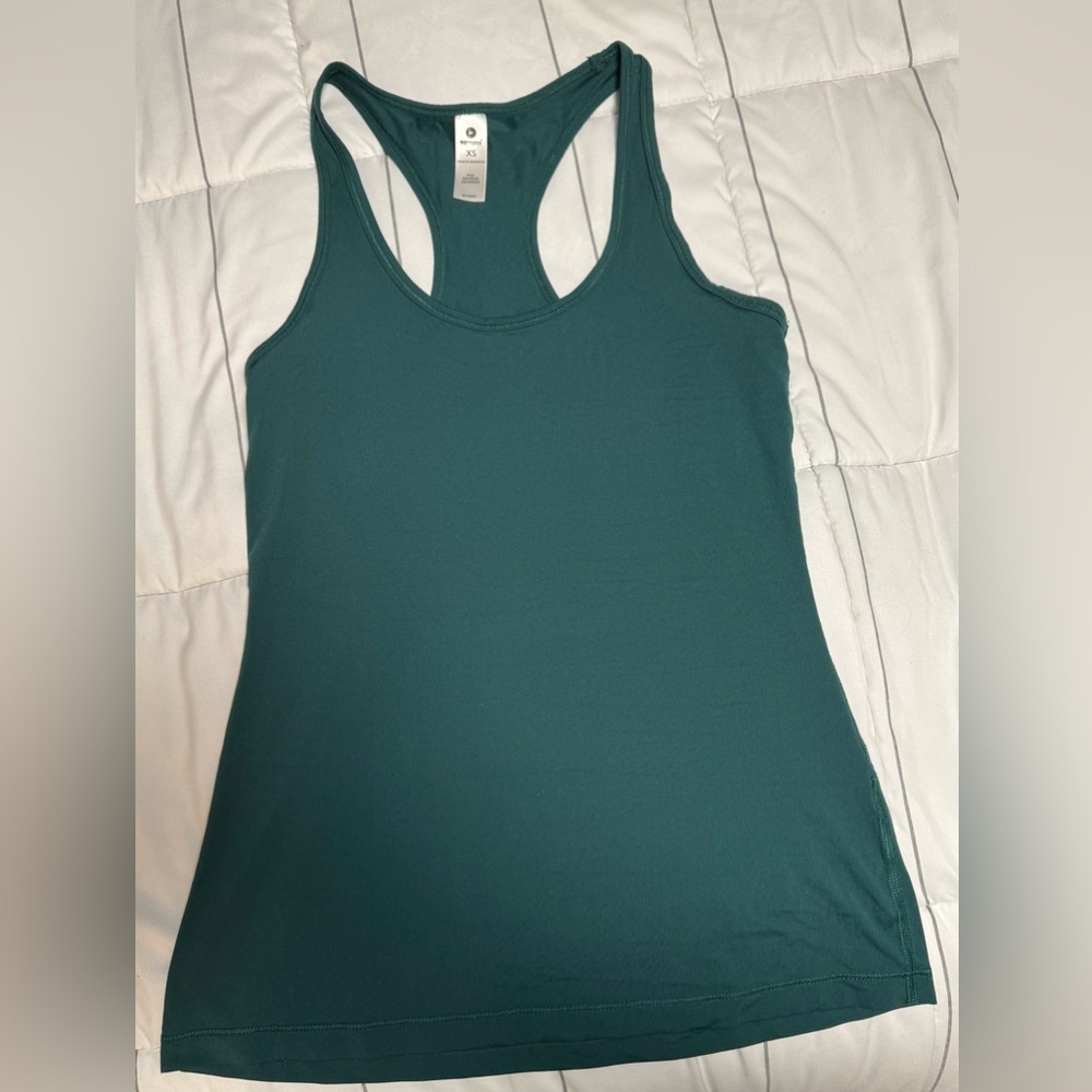 90 Degree By Reflex Dark Green Racerback Tank Top